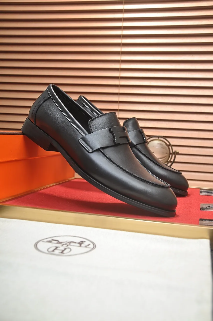 Men's shoes💰520💶[HERMES] (cowhide lining)🍀Italian top luxury🍀He does not pursue novel styles and gorgeous colors, but attracts the favor of successful men with his flawless, elegant and classic style. Formal leather shoes This very comfortable, simple and stable style allows you to easily match any style! The pattern is absolutely 1:1 refined from the original case, and we strive for excellence in materials, imported cowhide + cowhide lining💪💪💪extraordinary texture👍! .Code number: 38-45 (45 customized)